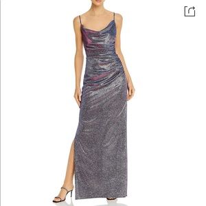 Laundry by Shelli Segal Iridescent Draped Gown (0)